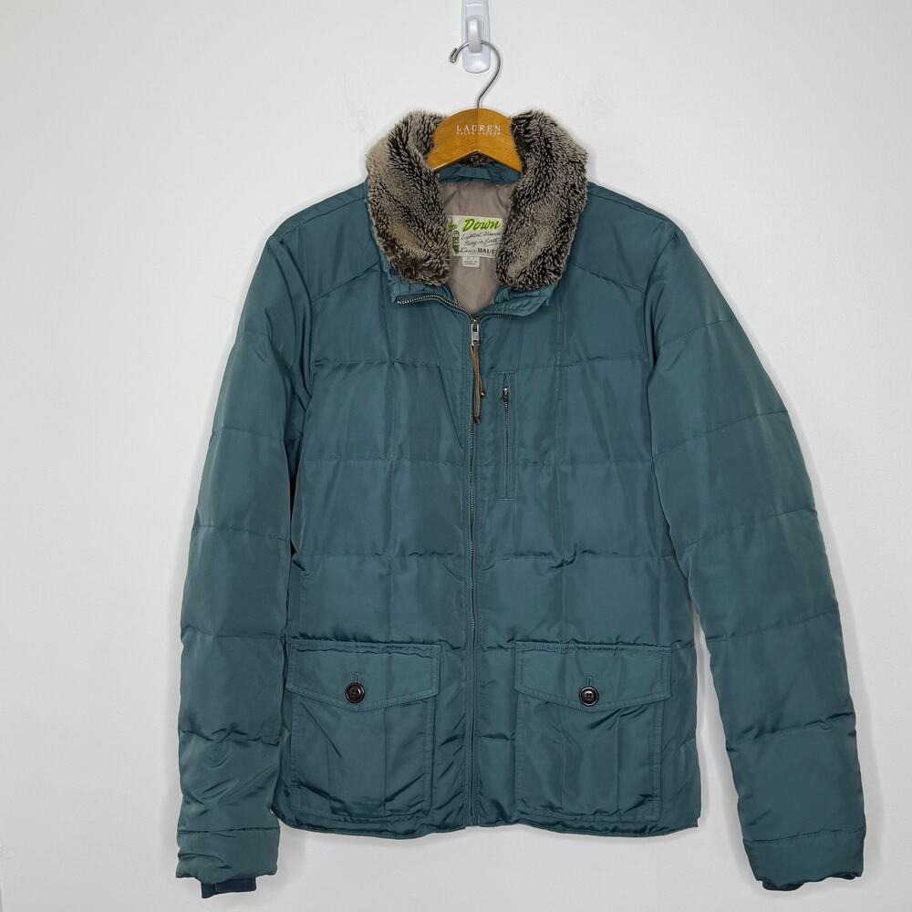 Eddie‎ Bauer Yukon Model Down coat Women's XLT Blue/Green